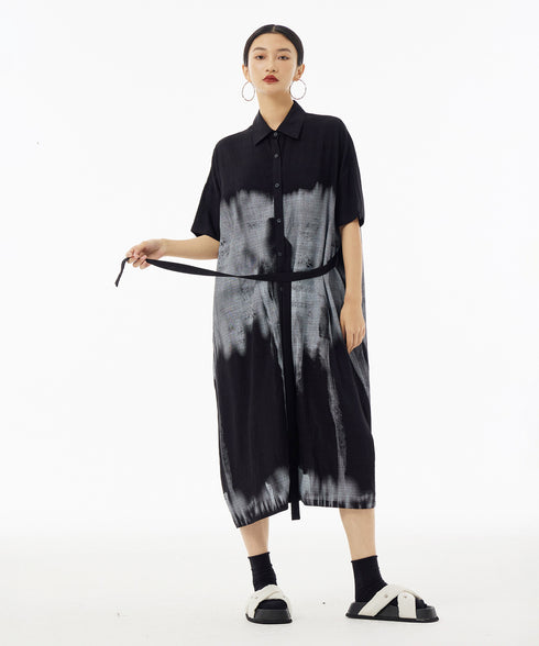 Blurred Print Dress